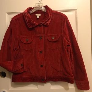 J. Jill Reddish/Burgundy Corduroy Jacket. Size MP.